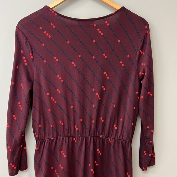 Boden Cressida Faux Wrap Dress | 10P | Burgundy | EUC - Picture 7 of 7